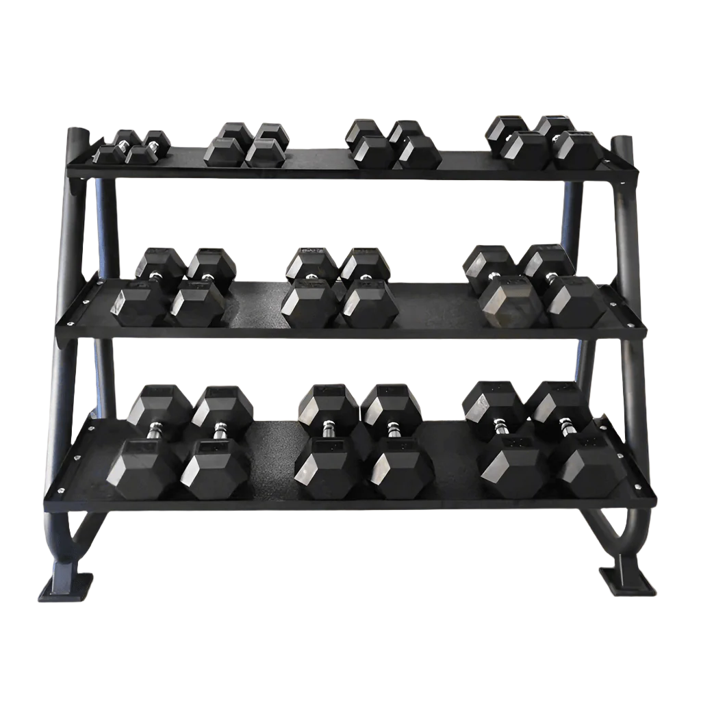Apollo Athletics 3 Tier Dumbbell Rack 5-50lbs