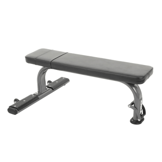 TKO flat exercise bench for strength training, featuring durable design and stable structure, ideal for home and gym use.