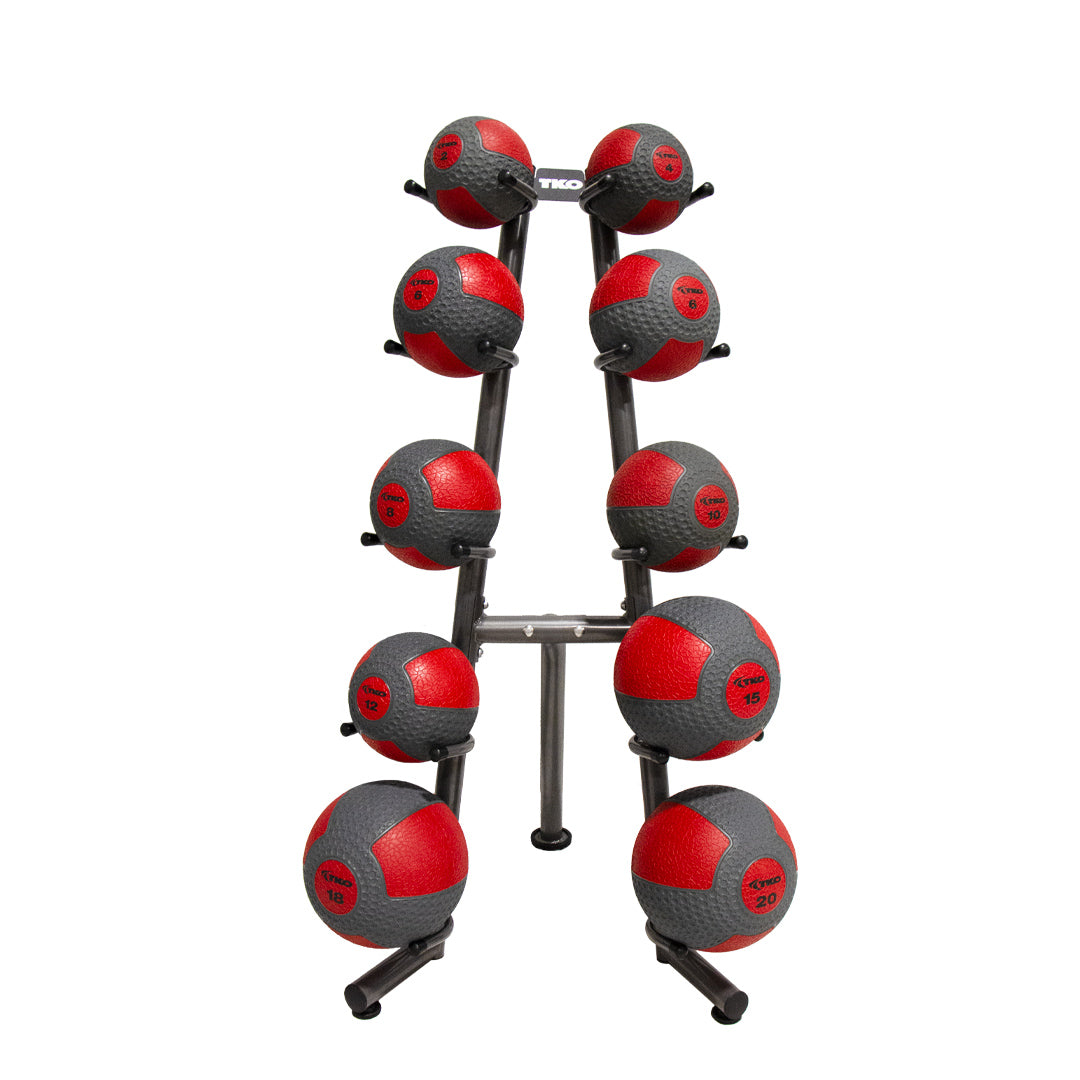TKO 2-20lb Medicine Ball Set w/ Rack
