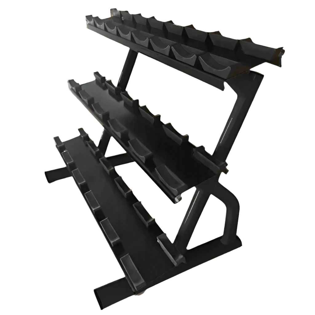 Apollo Athletics 3 Tier Dumbbell Rack-Compact Gym Storage