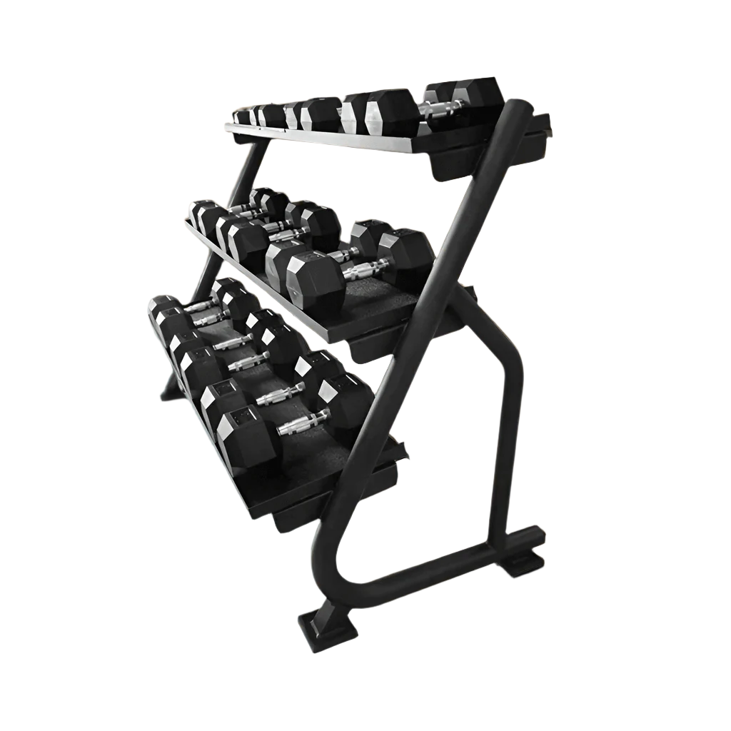 Apollo Athletics 3 Tier Dumbbell Rack 5-50lbs