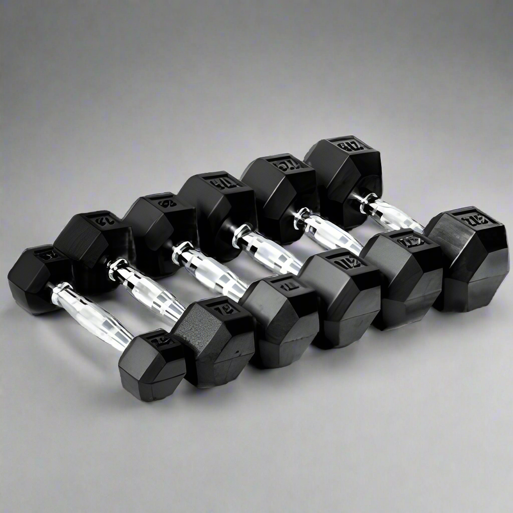 Apollo Athletics Rubber Dumbbell Set (5-50lbs)