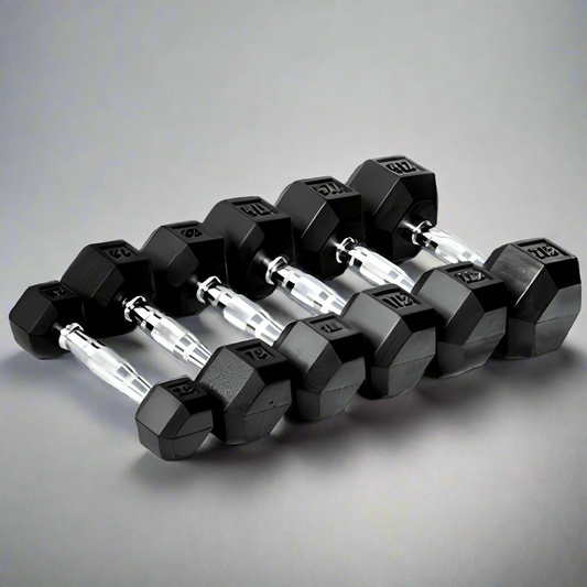 Apollo Athletics Rubber Dumbbell Set (55-100lb)