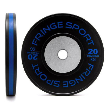 Fringe Sport Black Training Competition Plates - Kilos - front and side view