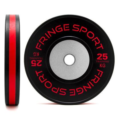 Fringe Sport Black Training Competition Plates - Kilos - front and side view