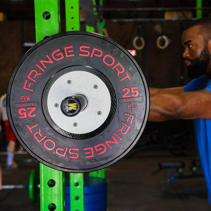 Fringe Sport Black Training Competition Plates - Kilos - side view