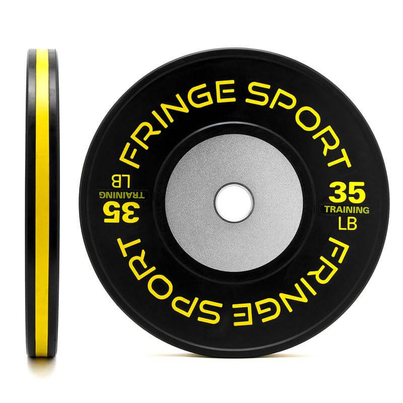 Fringe Sport Black Training Competition Plates - Pounds - front and side view