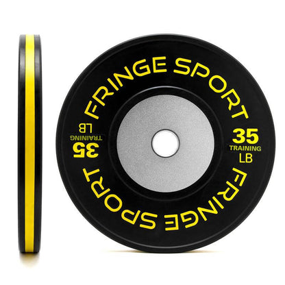 Fringe Sport Black Training Competition Plates - Pounds - front and side view