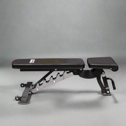 Fringe Sport Adjustable Incline and Decline Bench - side view flat