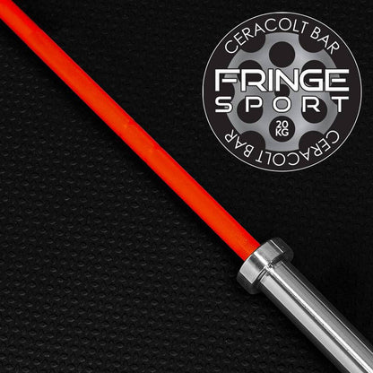 Fringe Sport 20kg Hunter Orange Barbell - side view