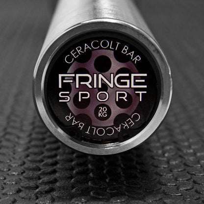 Fringe Sport 20kg Olive Drab Barbell - view of barbell end