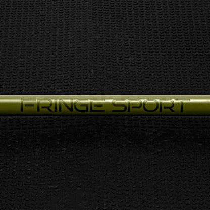 Fringe Sport 20kg Olive Drab Barbell - view of knurling