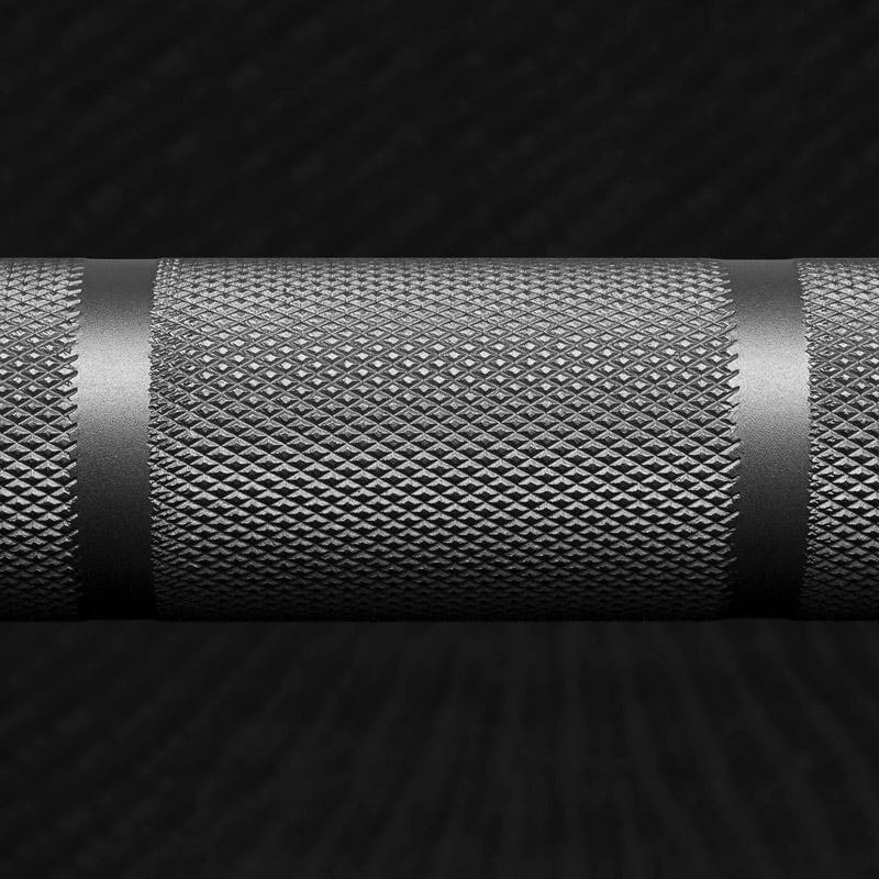 Fringe Sport 15lb Training Barbell - view of knurling